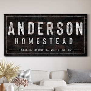 Personalized Homestead Sign, Family Homestead Home Decor, Vintage Homestead Sign, Modern Farmhouse Wall Decor, Rustic Farmhouse Wall Art,