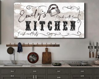 Cartello Vintage Per Cucina 'Welcome To Nonnie's Kitchen' - Regalo Per Nonna