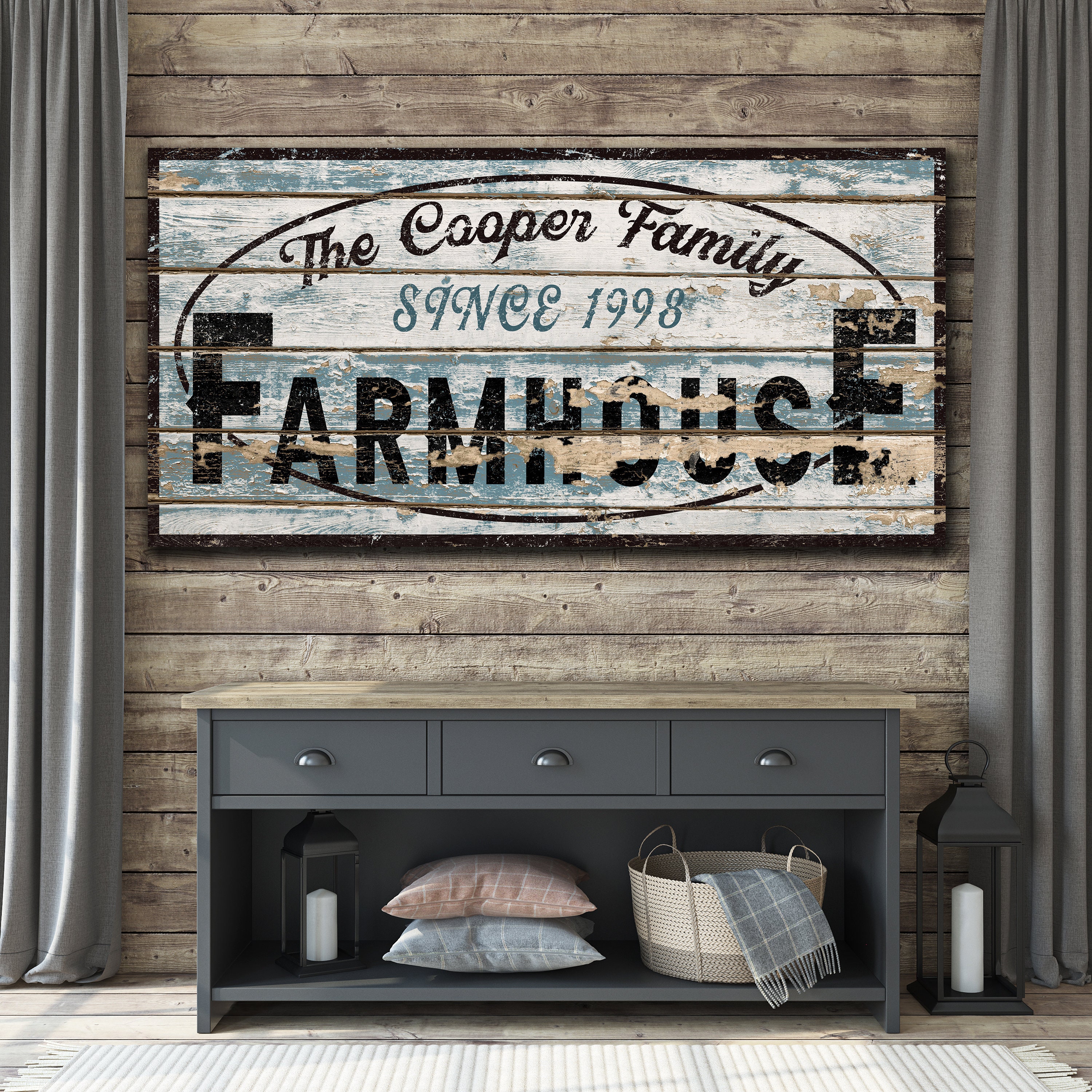 Custom Farmhouse Sign, Family Farmhouse Sign, Rustic Farmhouse Decor ...