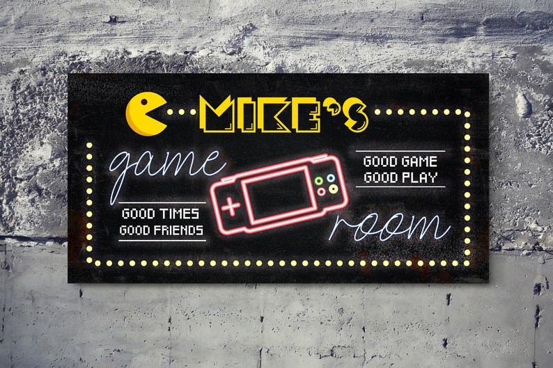 Customized Game Room Sign Personalized Play Room Sign Game - Etsy
