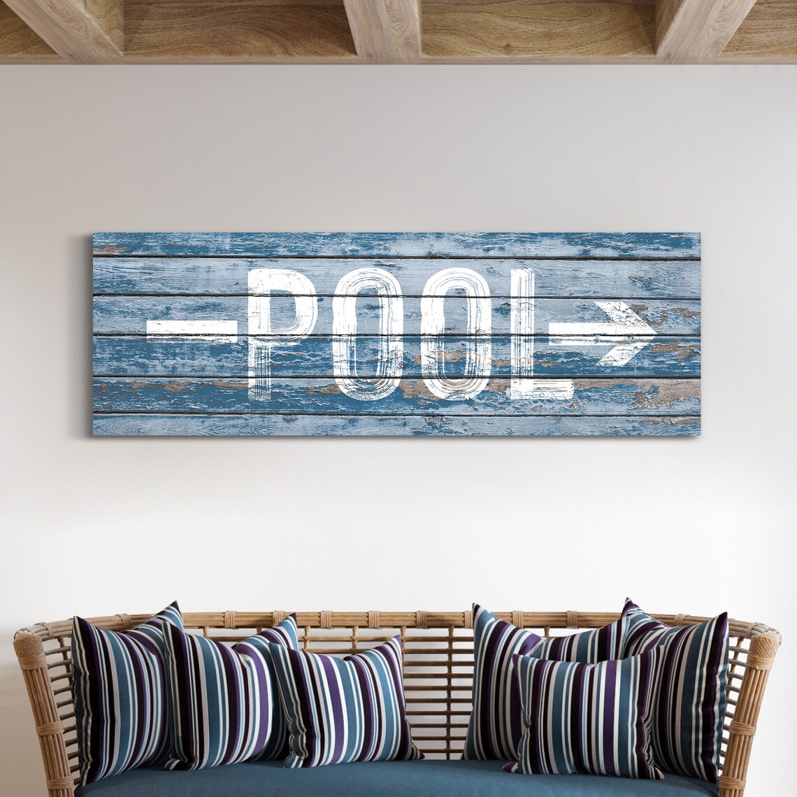 Pool Sign With Arrow Pool Direction Sign Swimming Pool Sign Etsy