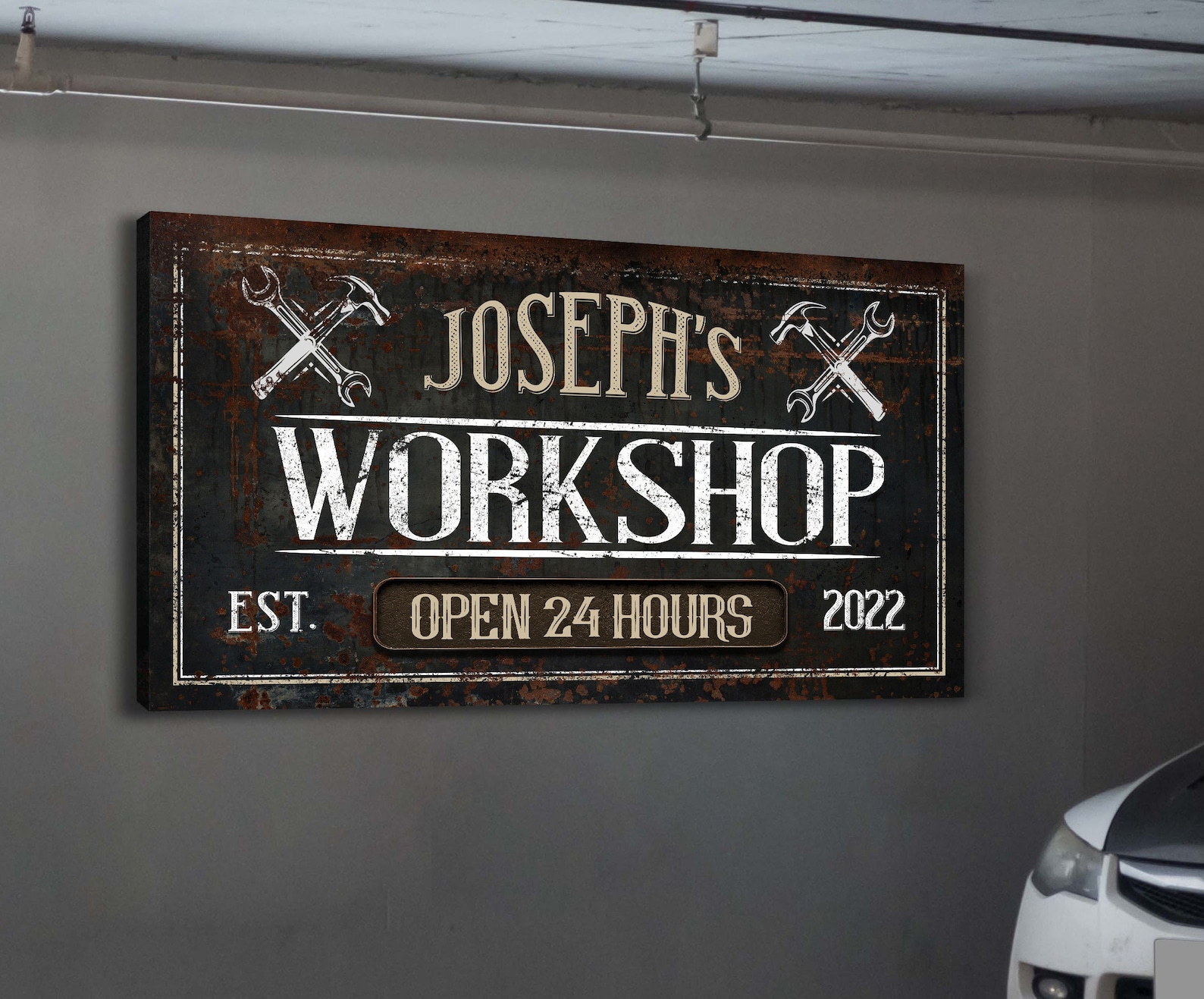 Custom Sign Car Mechanic Sign Garage Decor Man Etsy