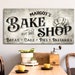 Personalize Bake Shop Sign, Vintage Bakery Decoration, Rustic Bakery ...