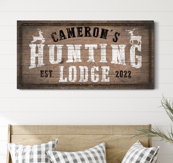 Personalized Hunting Lodge Sign Customized Gift for Hunters Etsy