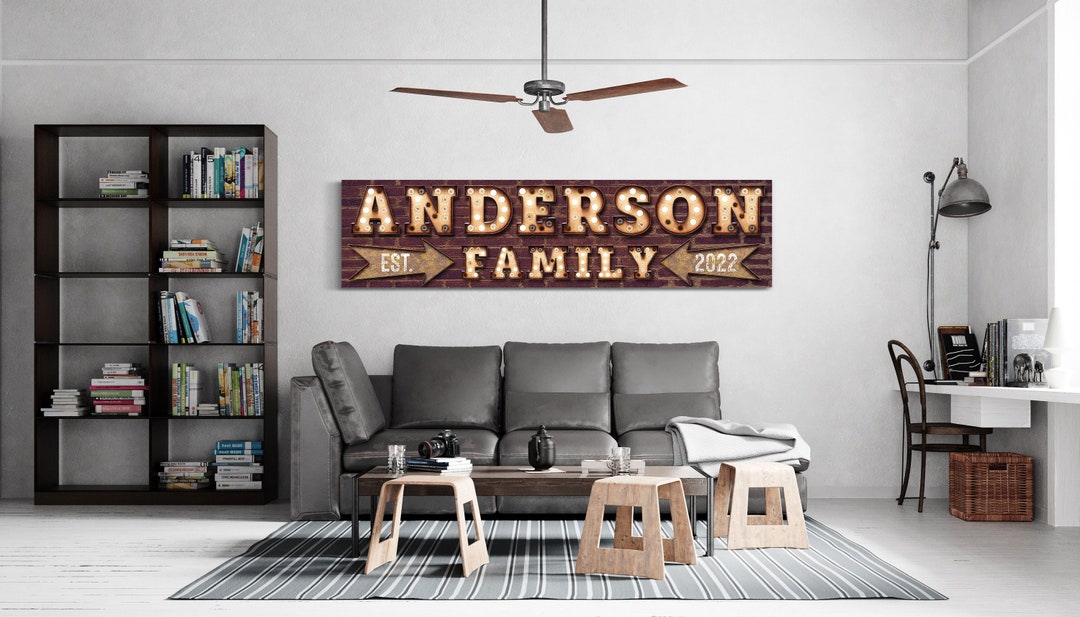 Personalized Family Name Sign, Name Sign, Last Name Sign, Rustic Home ...