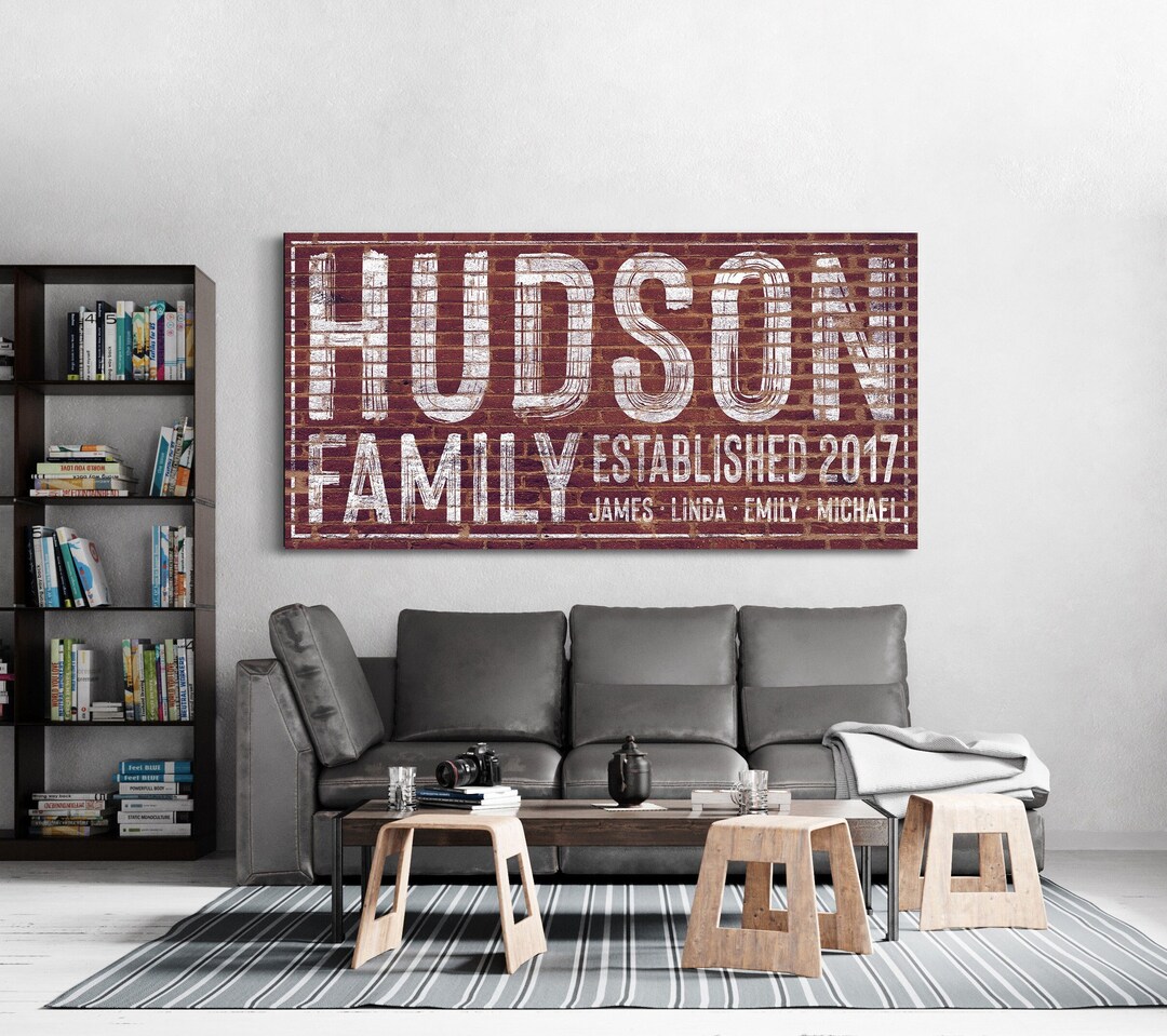 Family Name Sign Modern Farmhouse Last Name Personalized Last Name Sign ...
