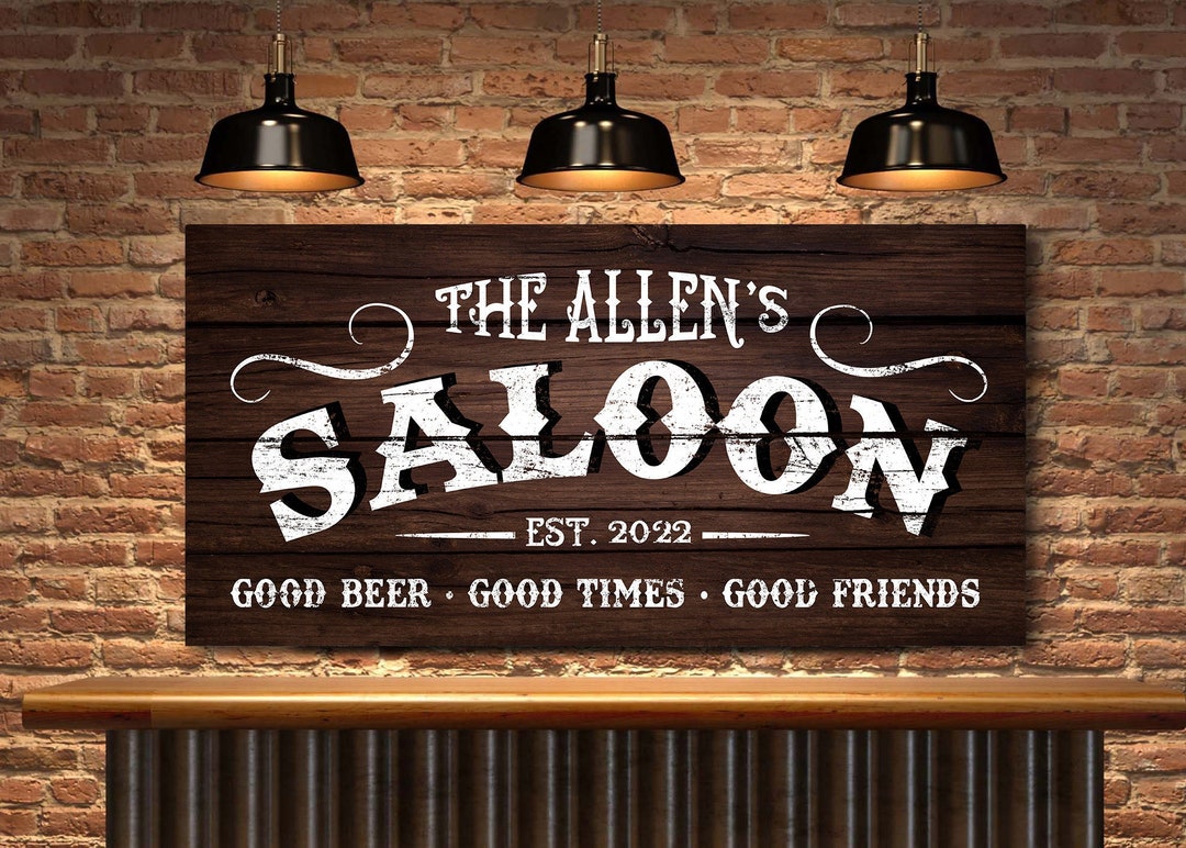 Custom Saloon Sign Bar Lounge Sign Old Town Western Saloon Decor Custom Saloon Sign Bar Lounge Sign Old Town Western Saloon Decor
