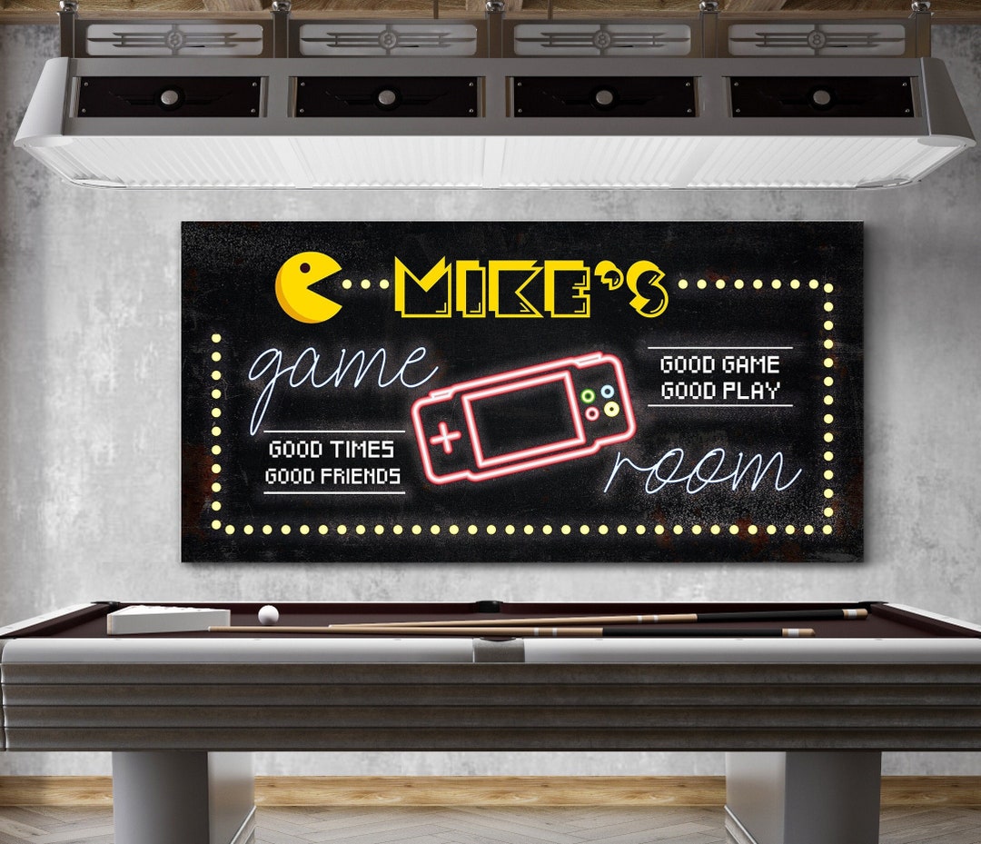 Customized Game Room Sign, Personalized Play Room Sign, Game Room Sign ...