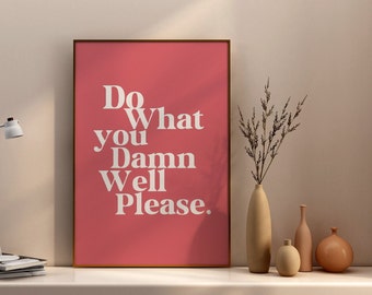 Różowy plakat ścienny, sztuka ścienna z afirmacjami, sztuka ścienna z samoopieką, dekoracja ścienna boho, minimalistyczny wydruk artystyczny, prezent dla niej, pobieranie cyfrowe