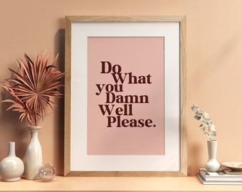 Różowy plakat ścienny, sztuka ścienna z afirmacjami, sztuka ścienna z samoopieką, dekoracja ścienna boho, minimalistyczny wydruk artystyczny, prezent dla niej, pobieranie cyfrowe