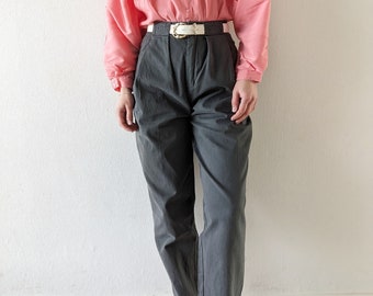 90's vintage highwaisted dark grey pleated Esprit  trousers S M