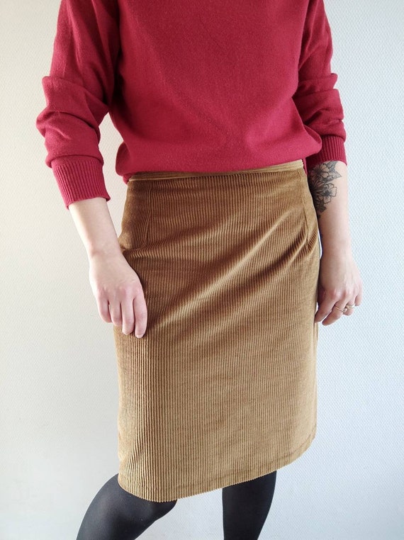 True vintage 70's handmade tailored caramel cordu… - image 1