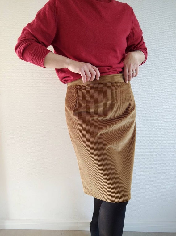 True vintage 70's handmade tailored caramel cordu… - image 9