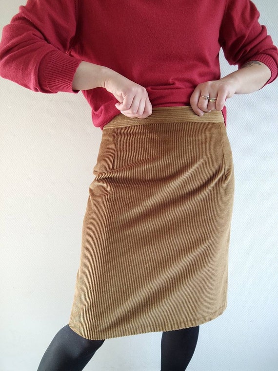 True vintage 70's handmade tailored caramel cordu… - image 5