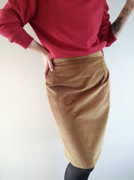 True vintage 70's handmade tailored caramel cordu… - image 3