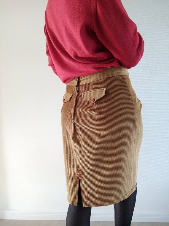 True vintage 70's handmade tailored caramel cordu… - image 2