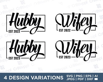 Hubby and Wife Anniversary Svg - Etsy