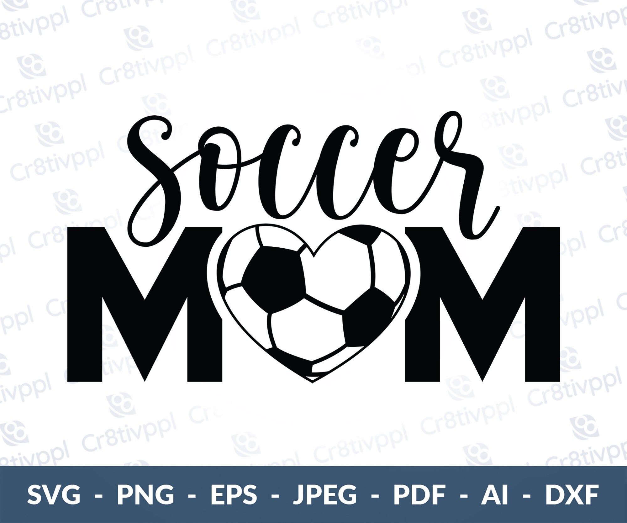 Soccer Mom Svg Heart Svg Soccer Svg Soccer Mom Shirt Svg Etsy