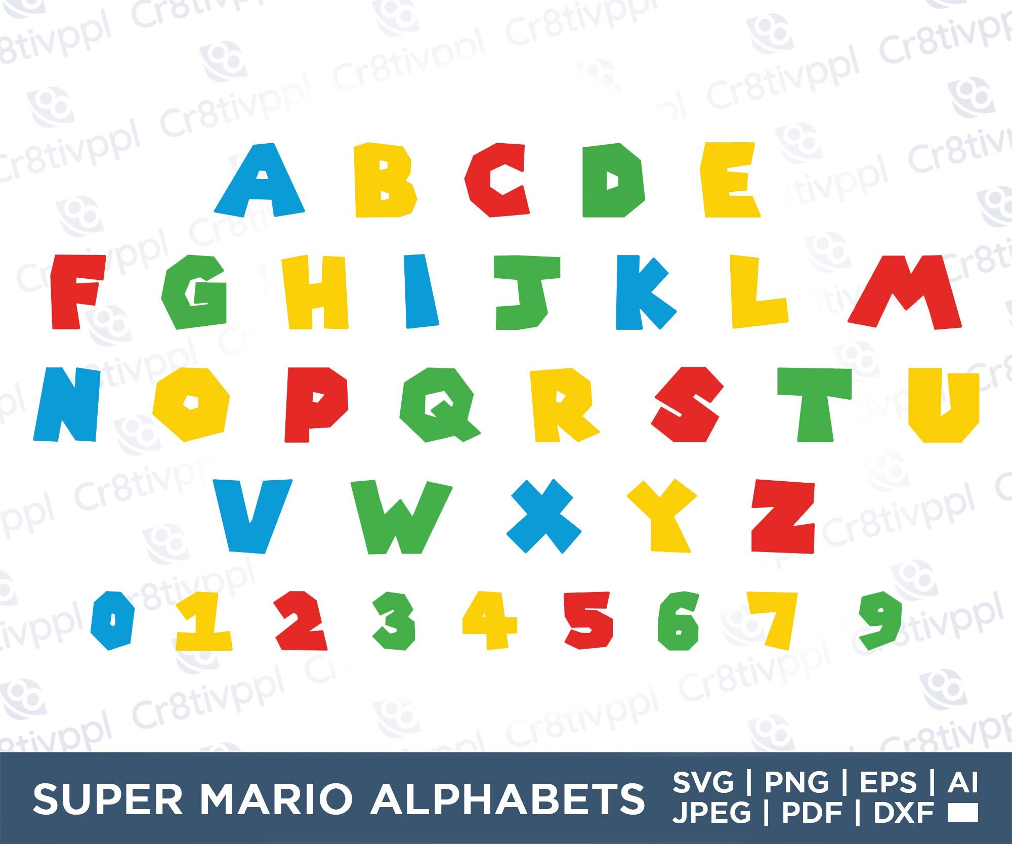 Super Mario Font SVG Super Mario Font Super Mario Letters Etsy Finland