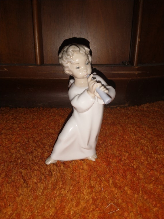 LLADRO リヤドロ 置物 陶器 インテリア小物 天使 笛4540 スペイン製