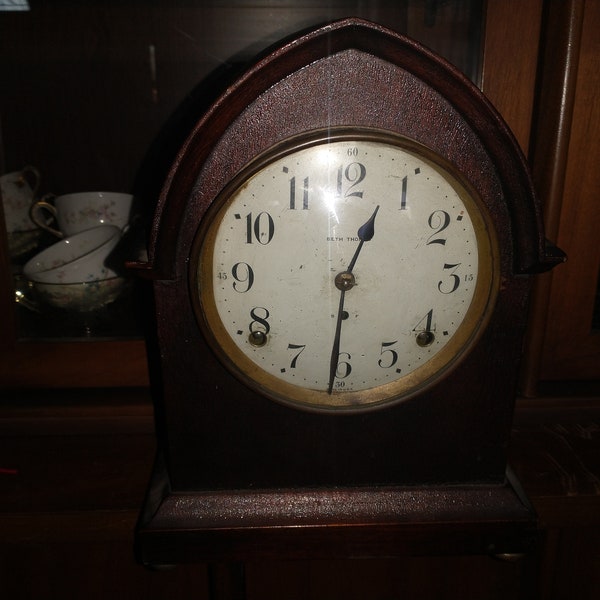 Antique Seth Thomas Wood Chime Mantle Clock. Free shipping in the US