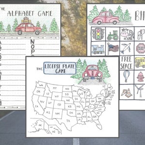Downloadable Road Trip Activity Pages