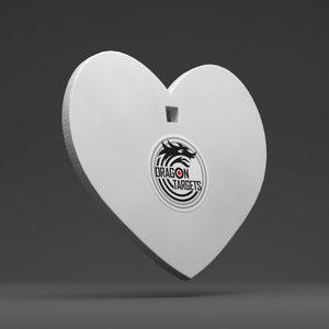 Dragon Targets Heart 3/8&quot; AR500 Steel Shooting Target | Gift for Hunters | Hunting Gifts for Men | Target Practice