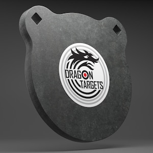 Dragon Targets 8" x 1/2" Raw Gong AR500 Steel Shooting Target | Gift for Hunters | Hunting Gifts for Men | Target Practice