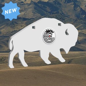 Dragon Targets Buffalo 3/8&quot; AR500 Steel Shooting Target  | Gift for Hunters | Hunting Gifts for Men | Target Practice