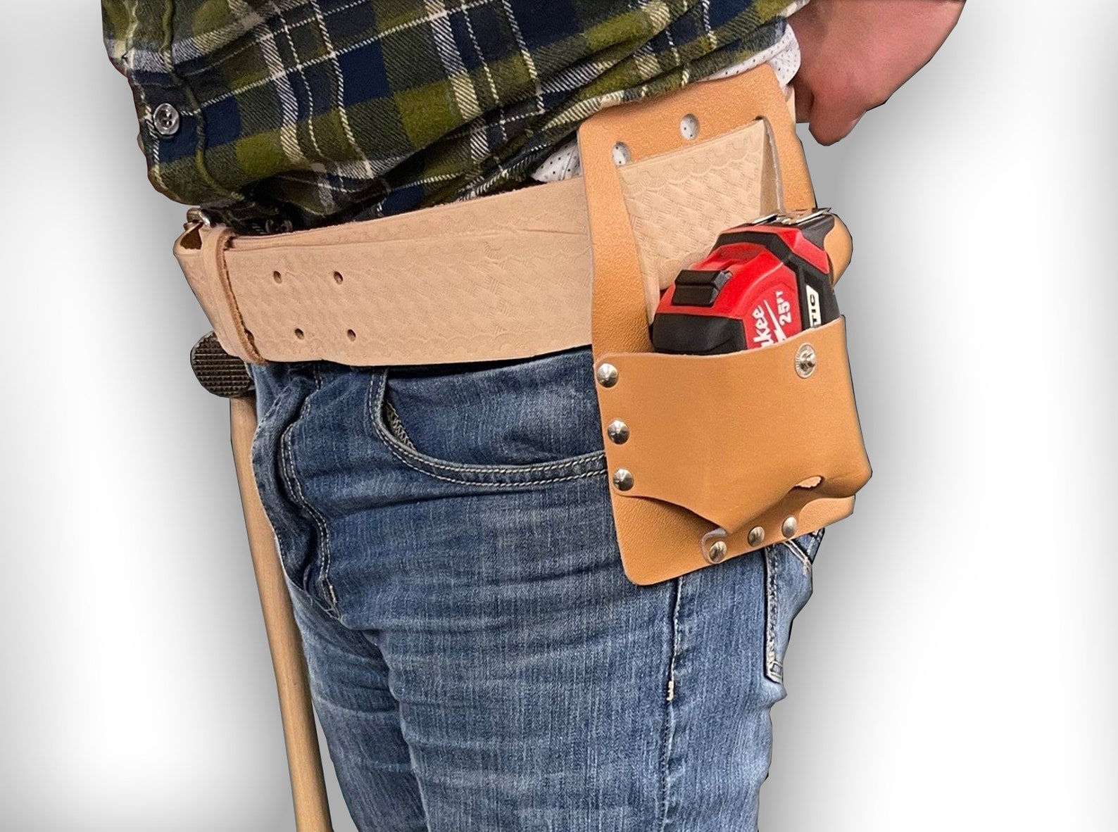 Leather Tool Belt Hammer Holder Tape Measure Pouch Gift for Handyman, Construction Workers