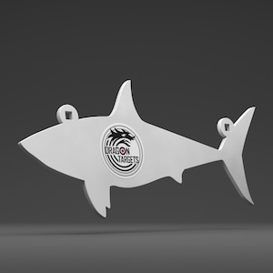 Dragon Targets AR500 3/8&quot; Thick Laser Cut Steel Shooting Target - Shark | Gift for Hunters | Hunting Gifts for Men