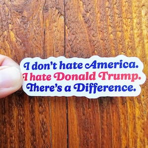 Anti-Trump Sticker | Pro America Decal | Anti MAGA | Pro Democracy | Political Protest Vinyl
