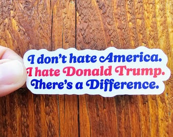 Anti-Trump Sticker | Pro America Decal | Anti MAGA | Pro Democracy | Political Protest Vinyl