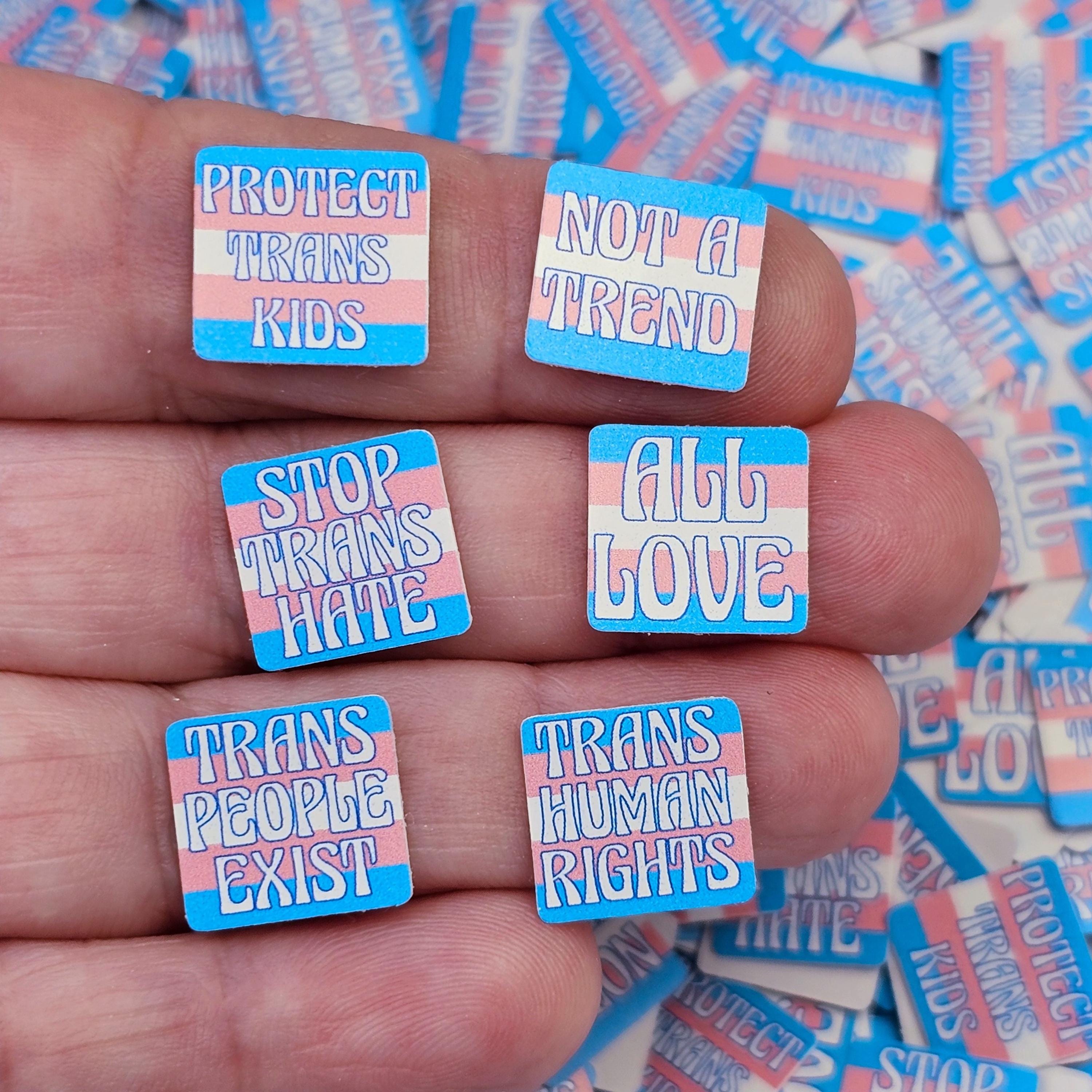 Trans Rights Sticker Trans Rights Sticker Sprinkles: Mini Protest Stickers, Protect Trans ...
