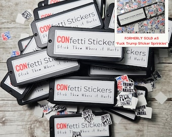 Anti-Trump CONfetti Stickers: Mini Protest Art, 100-Piece Set