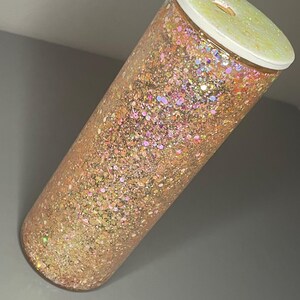 Rose Gold 20 oz Glitter Snow Globe Tumbler