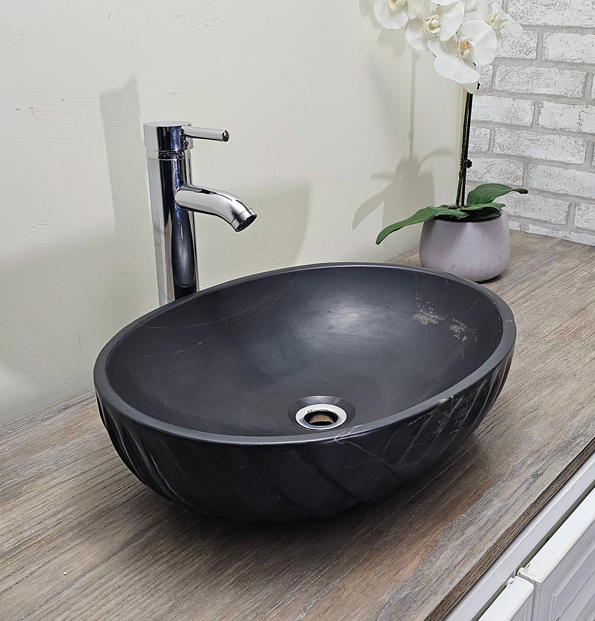 Handcrafted Marble Vessel Sink Unique Bathroom Statement Piece - Etsy