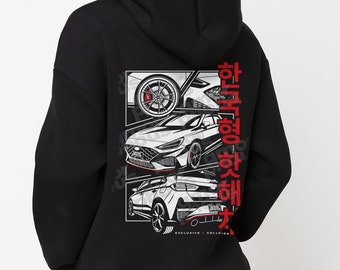 Unisex i30N Hyundai Facelift Car Graphic Hoodie Jumper Design Streetwear KDM