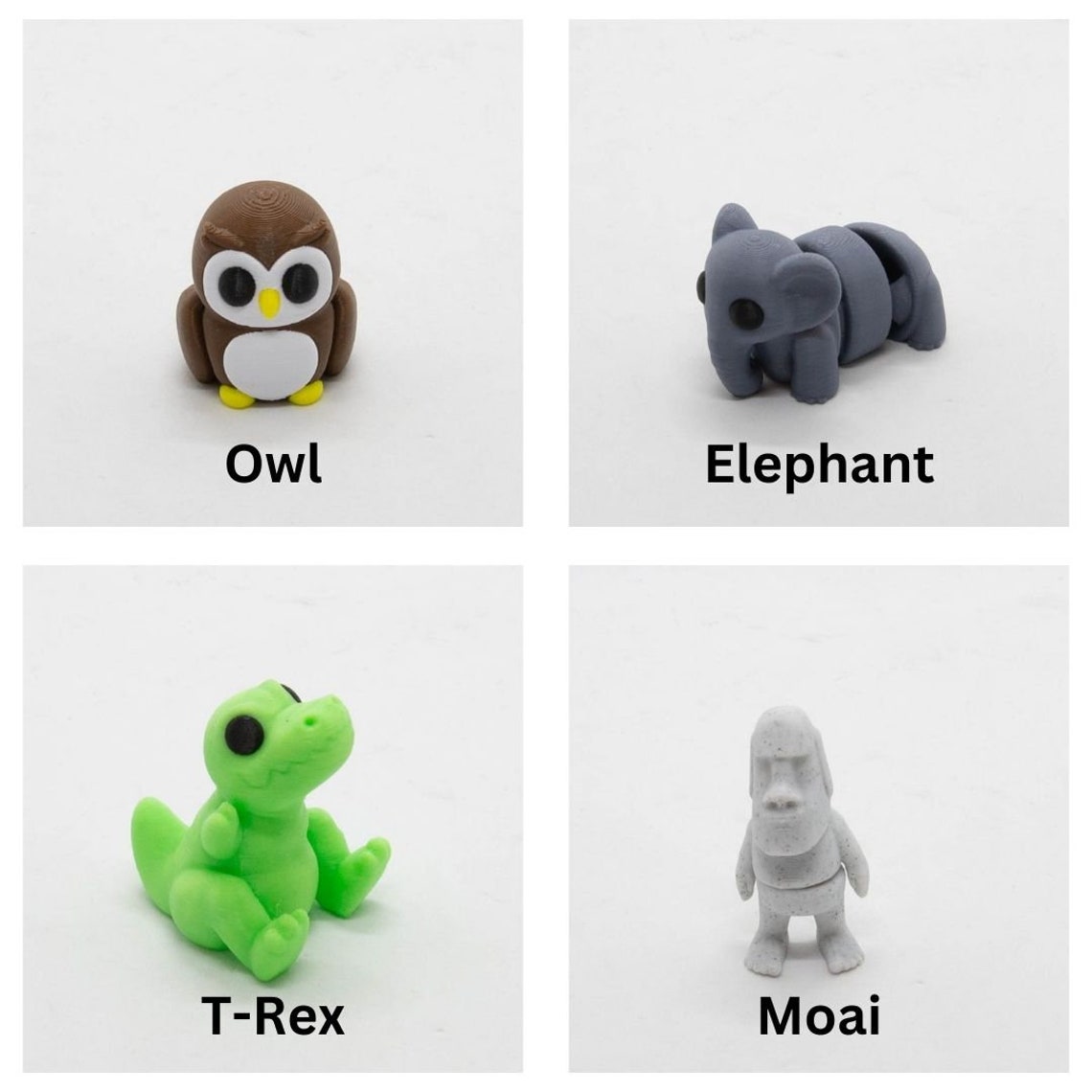 Mini Flexi Animals - Articulated 3D Printed Fidget Toys - Etsy