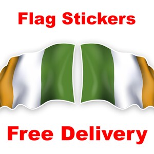 Ireland | Irish | Tri Colour Flag Stickers - perfect for Car, Van, Lorry, Laptop