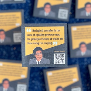 3.ª edición: Blocs de notas Post-It® de Thomas Sowell, 50 citas diferentes.