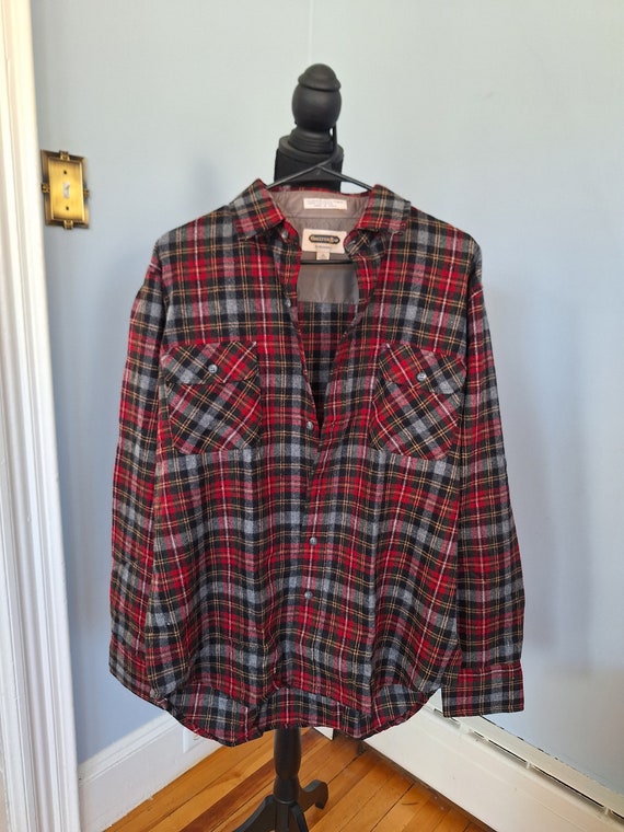 Vintage Shelter Bay by Arrow Plaid Wool Blend Shir