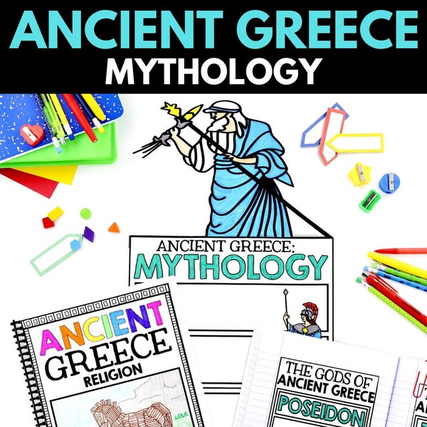 Ancient Greece Unit - Greek Mythology - History Unit with Projects and Activities - Homeschool Printables and Worksheets - Ancient History