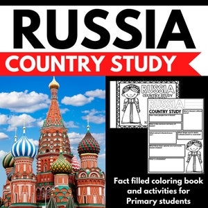 Russia Country Study Research Project - Russia Facts and Reading Comprehension Questions - Passport Activity - Homeschool Printable