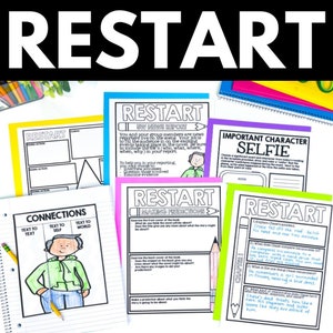 Restart Novel Study - Worksheets - Printables - Homeschool Curriculum - Literature Guide - Book Study - Reading Comprehension