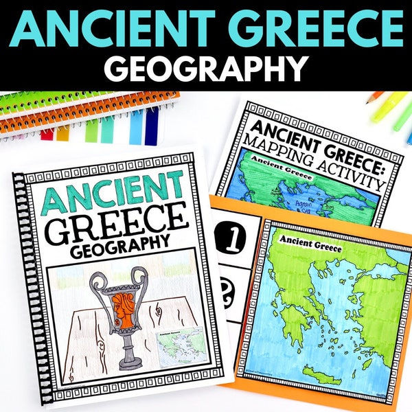 Ancient Greece Unit - Geography Unit with Projects and Activities - Homeschool Printables and Worksheets - Ancient History Workbook