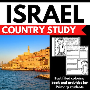 Israel Country Study Research Project - Israel Facts and Reading Comprehension Questions - Passport Activity - Homeschool Printable
