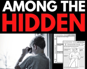 Among the Hidden Novel Study Comprehension Activities - Worksheets - Printables - Homeschool Curriculum - Language Arts Projects - Reading