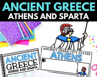 Ancient Greece Unit - Athens and Sparta History Unit with Projects and Activities - Homeschool Printables and Worksheets - Ancient History