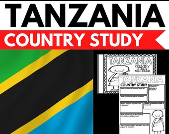 Tanzania Country Study Research Project - Africa Facts and Reading Comprehension Questions - Passport Activity - Homeschool Printable